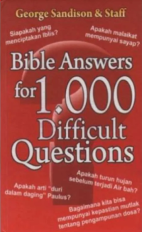 Image of Bible Answers For 1000 Difficult Questions