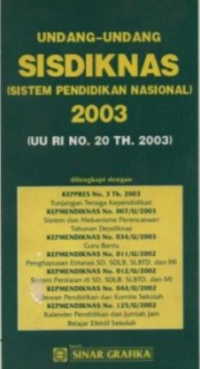 UU RI. No. 20 Th. 2003 tentang SISDIKNAS